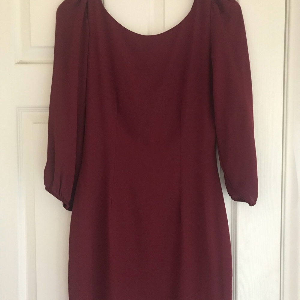Burgundy cocktail dress